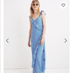 Madewell Ruffled Wrap Maxi Dress in Mini Daisy